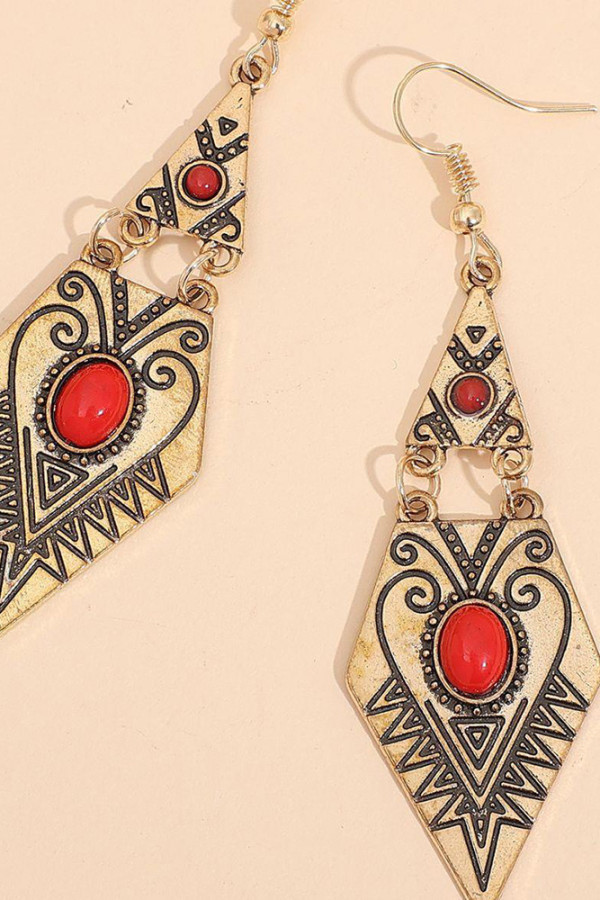 Boho DIamond Turquoise Earrings
