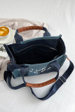 Letter Print Colorblock Handbag Crossbody Bag
