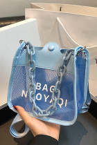 Chain Design PVC Crossbody Bag
