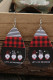 Christmas Plaid Leather Earrings