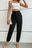 Black High Waist Pockets Jogger