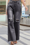 Ripped Distressed Flare Jeans