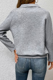 Turndown Neck Kangaroo Pockets Sweatshirt