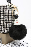 Black Fleece Ghost Keychain