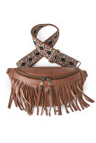 Tassel Zipper Crossbody Bag