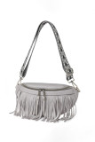 Tassel Zipper Crossbody Bag
