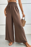 High Waist Plain Wide Leg Pants