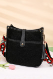 Aztec Strap Fleece Crossbody Bag