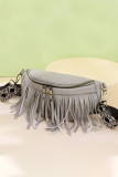 Tassel Zipper Crossbody Bag