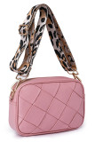 Leopard Strap PU Zipper Bag