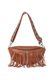 Tassel Zipper Crossbody Bag