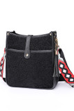 Aztec Strap Fleece Crossbody Bag