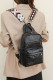 Aztec Strap Zipper PU Leather Backpack