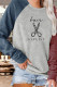 Scissors Print Color Block Sleeves Plus Size Top