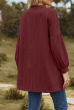 Plain Cable Texture Open Cardigan