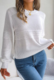 Plain Crew Neck Knitting Pullover Sweater
