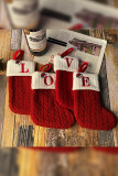 Cable Knit Christmas Socking MOQ 3pcs