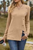Jacquard Button Knitting Sweater