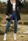 Plain Cable Texture Open Cardigan