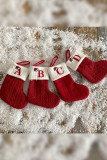 Cable Knit Christmas Socking MOQ 3pcs