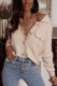 Apricot Chest Pockets Button up Knitted Cardigan