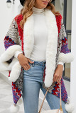 Ethic Knit With Fur Cape Sweater Cardigan