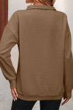 Plain Half Zipper Sweatshirt
