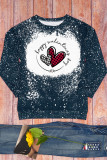 Happy Valentine's Day Bleached Print Plus Size Top