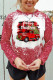Merry Christmas Bleached Print Plus Size Top