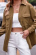 Button Up Pockets Plain Shirt