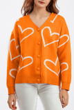 Heart Front Open Knitting Cardigan