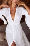 Deep V Neck Beach Dress