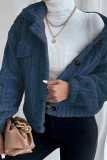 Plain Turn Down Collar Fluffy Shacket
