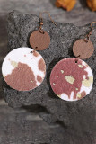 Cow Print Wooden Earrings MOQ 5pcs