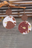 Cow Print Wooden Earrings MOQ 5pcs