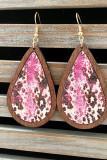 Western Style Aztec Cactus Bulls Wood Earrings
