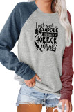 Horror Movie Color Block Sleeves Plus Size Top