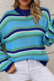 Colorful Rainbow Stripes Knitting Sweater