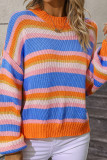 Colorful Rainbow Stripes Knitting Sweater
