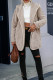 Latte Open Fluffy Hooded Jacket