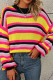 Colorful Rainbow Stripes Knitting Sweater