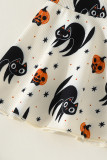 Halloween Print Top and Flare Pants Girls 2pcs Set