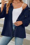 Plain Jacquard Open Button Jacket