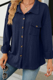Plain Jacquard Open Button Jacket