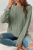 Plain Texture Stripe Kangroo Pocket Hoodies