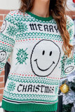 Green Smile Face Christmas Sweater