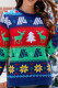 Blue Christmas Tree Snowflake Pullover Sweater