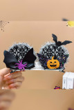 Halloween Pumpkin Bat Hair Clip
