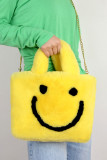 Smile Face Fluffy Hand Bag