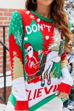 Retro Christmas Knit Pullover Sweater
